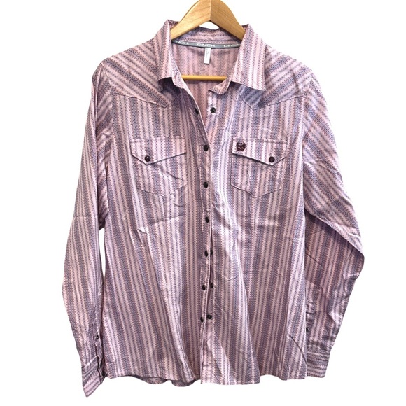 Cinch Pink Button Down Shirt - Picture 1 of 4